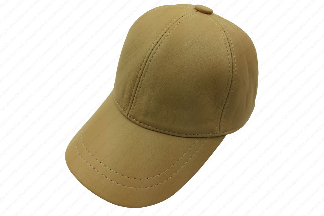 Deri Şapka - Bej - Deri1003