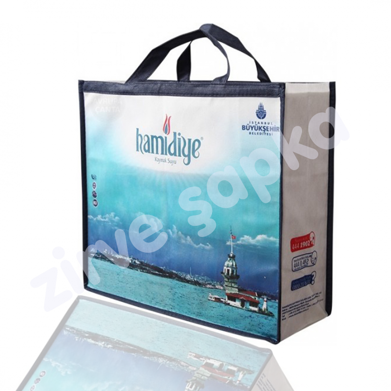 Körüklü Yatay Bez Çanta