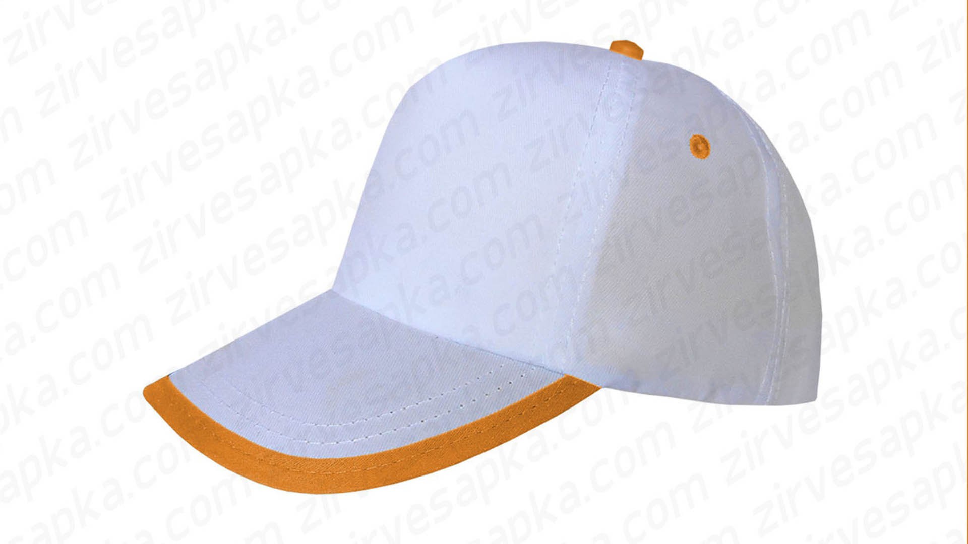 Siperi Biyeli Bereket Şapka - Beyaz Turuncu