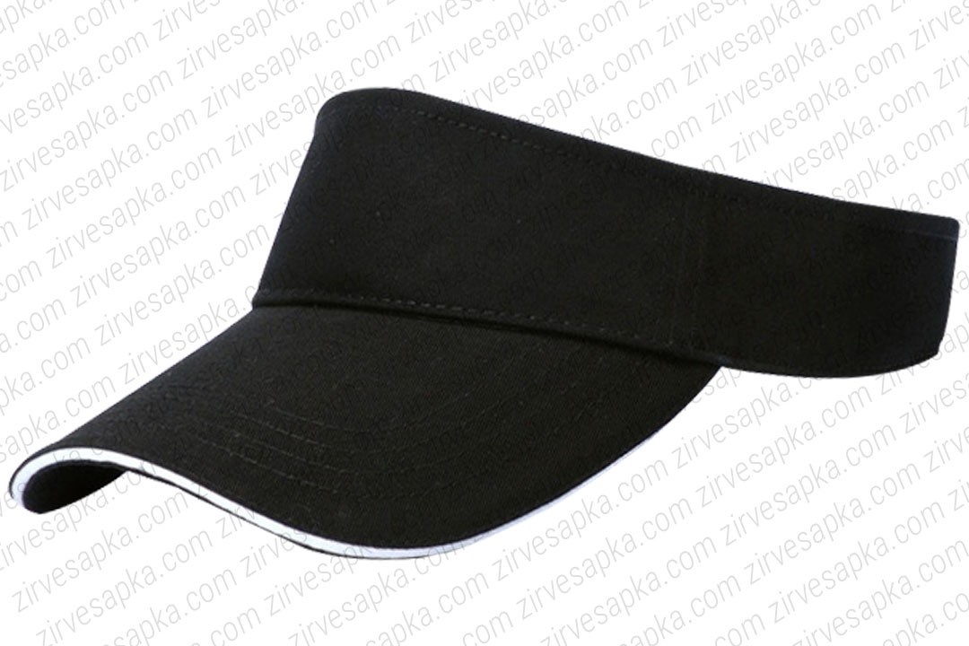 Tenis Vizör Şapkası Sandvinçli Siyah